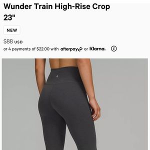 Lulu lemon wunder train high rise crop leggings